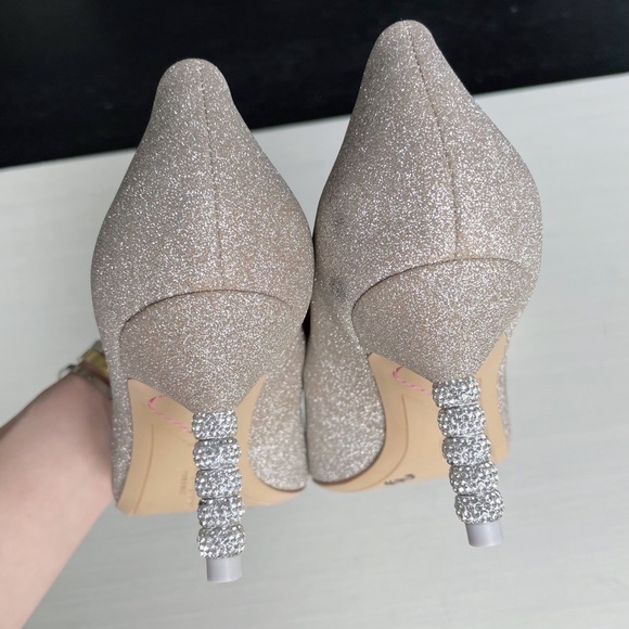 Sophia Webster Classic Blogger Wedding Favorite Coco Glitter Crystal Stone Heels - Picture 12 of 16